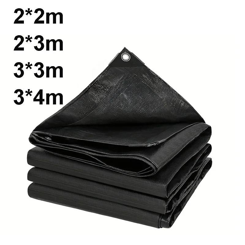 

Tarpaulin Heavy-Duty Black Waterproof Tarp-proof Multipurpose Outdoor Cover Camping Farming Patio garden Boat RV