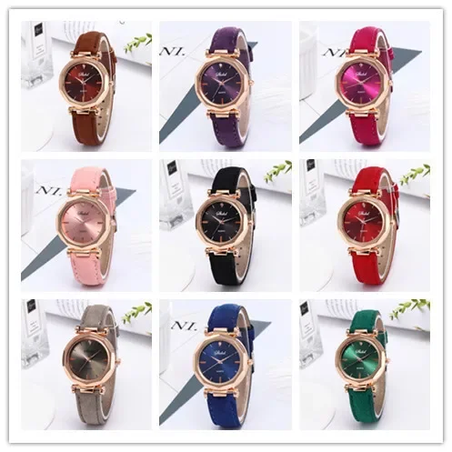 

Casual Fashion Ladies Business Watch Women's Watches Women Leather Casual Watch Luxury Analog Quartz Crystal Wristwatch Relogio