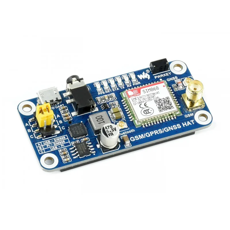 

GSM/GPRS/GNSS/Bluetooth HAT for Raspberry Pi