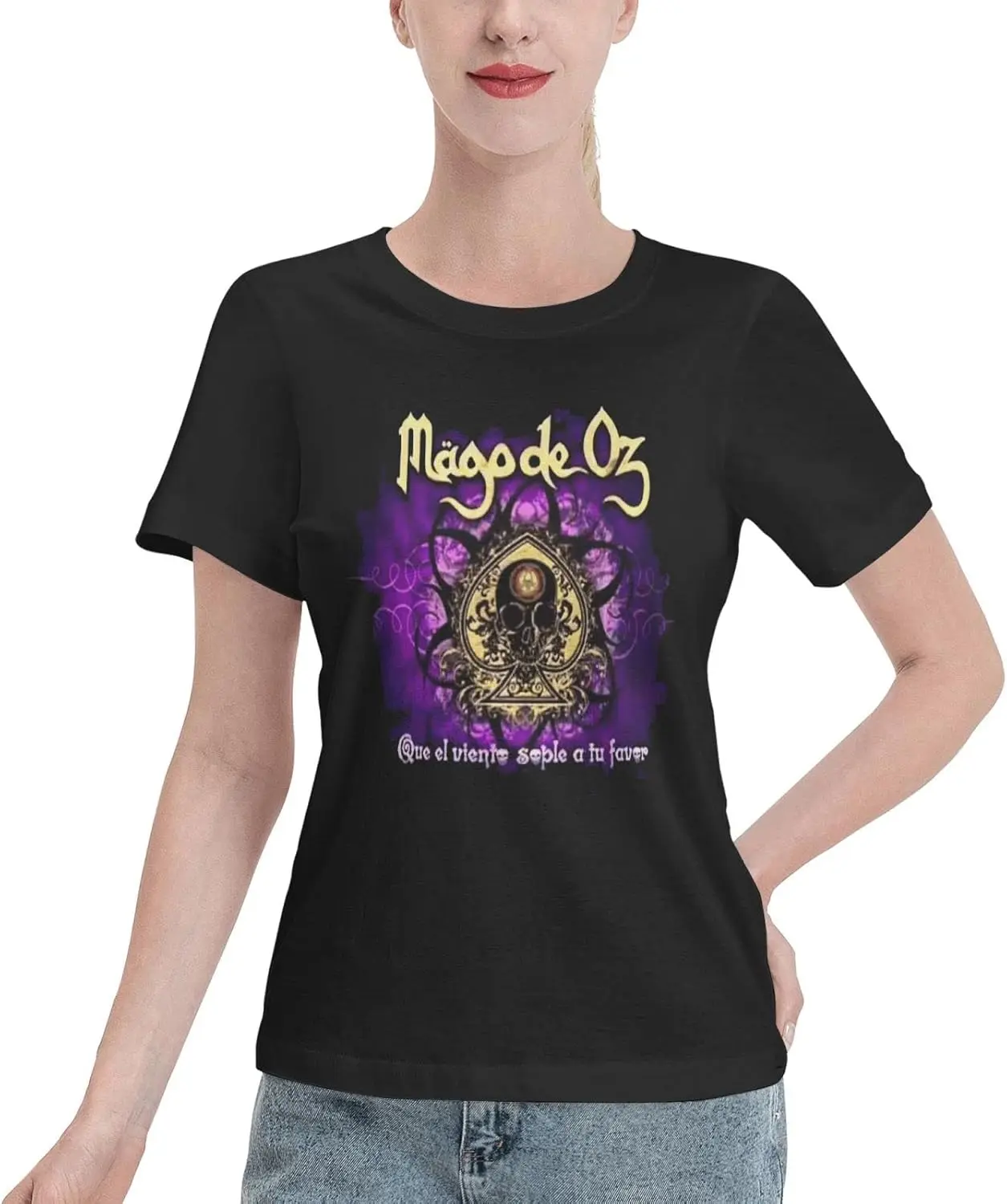 Mago Rock De Band Oz T-Shirt Women Summer Tops Cotton Short-Sleeve Clothes Round Neck T Shirt