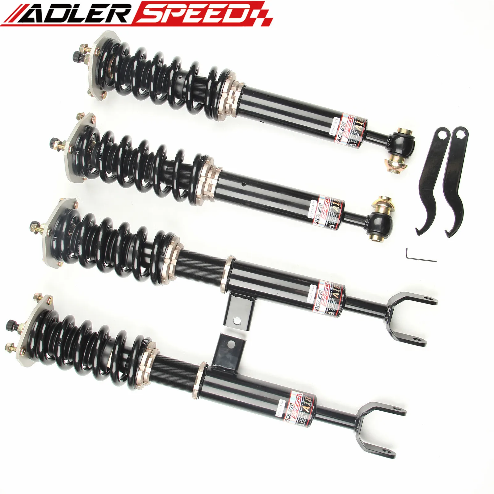 S+ For 11-16 BMW F10 528i 530i 535i 550i RWD ADLERSPEED 18 Way Coilovers Kit Adj. Damper Shock
