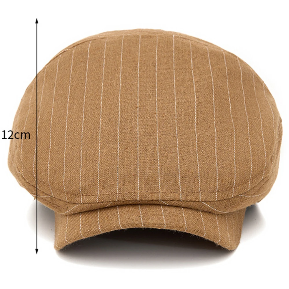 HT5053 Baskenmützen Frühling Herbst Kappe für Herren Damen Retro Künstler Maler Gestreifte Baskenmütze Herren Damen Ivy Flat Cap Bestseller Baskenmütze – Detail 3