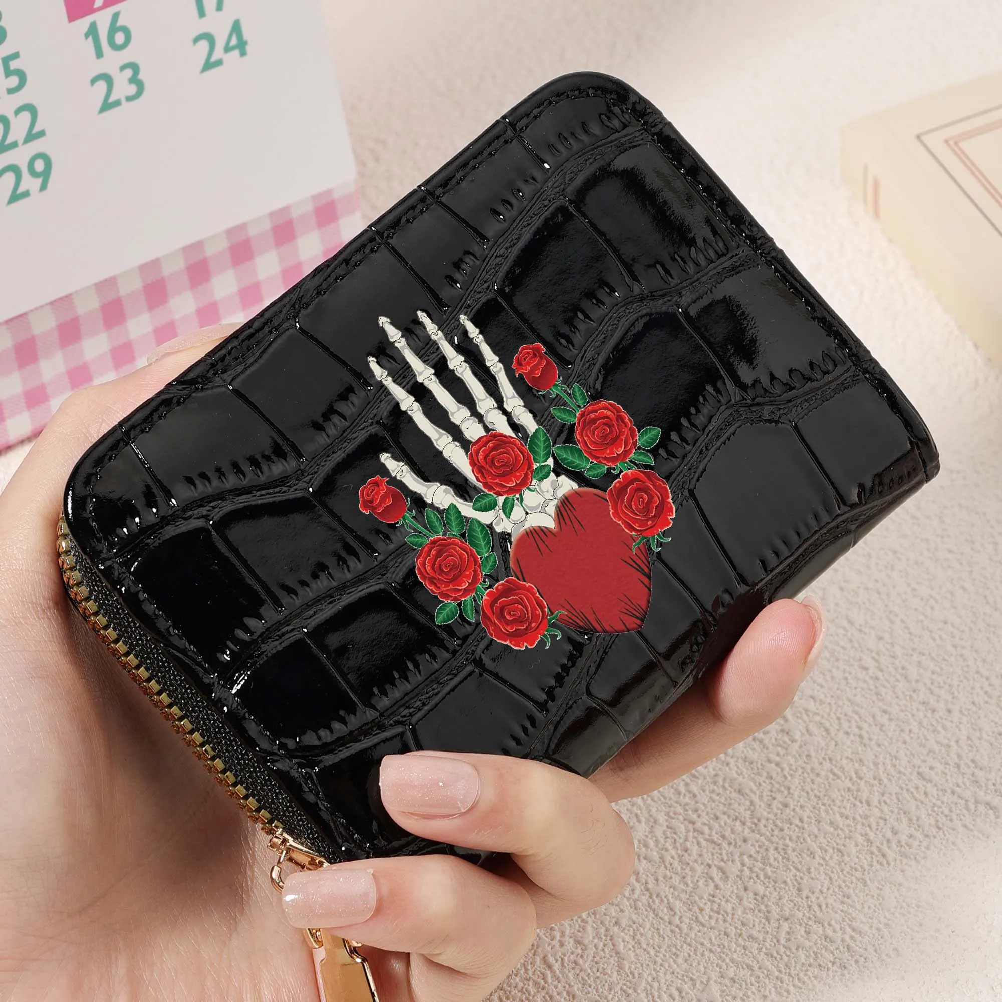 

Fashionable coin wallet zipper, high-quality credit card storage bag, simple casual multi card clip, perfect for outdoor activit