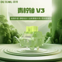 Outemu Silent Lemon V3 Switch Mechanical Keyboard Tactile Switches 5Pin Hot swap PA66 Pre Lubed POM Lightguide Pole 21mm spring