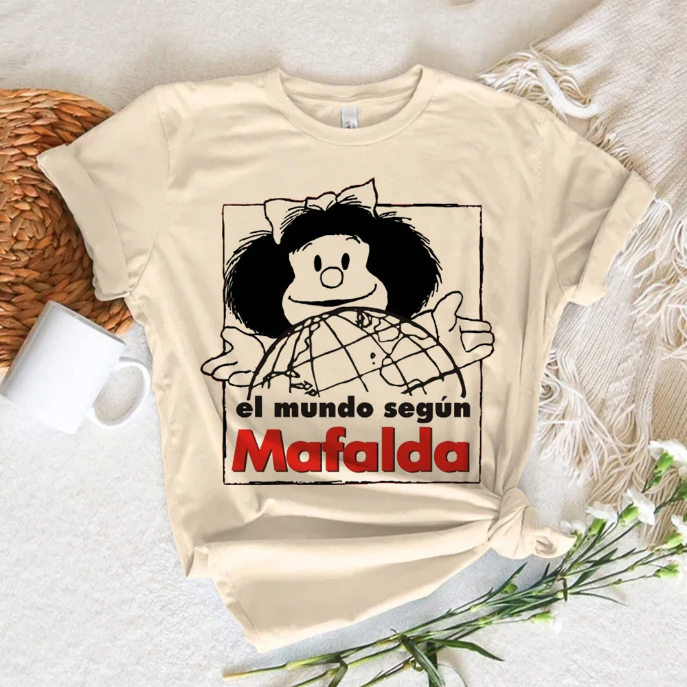 

Mafalda t shirt women comic graphic funny t shirt girl y2k Japanese clothes