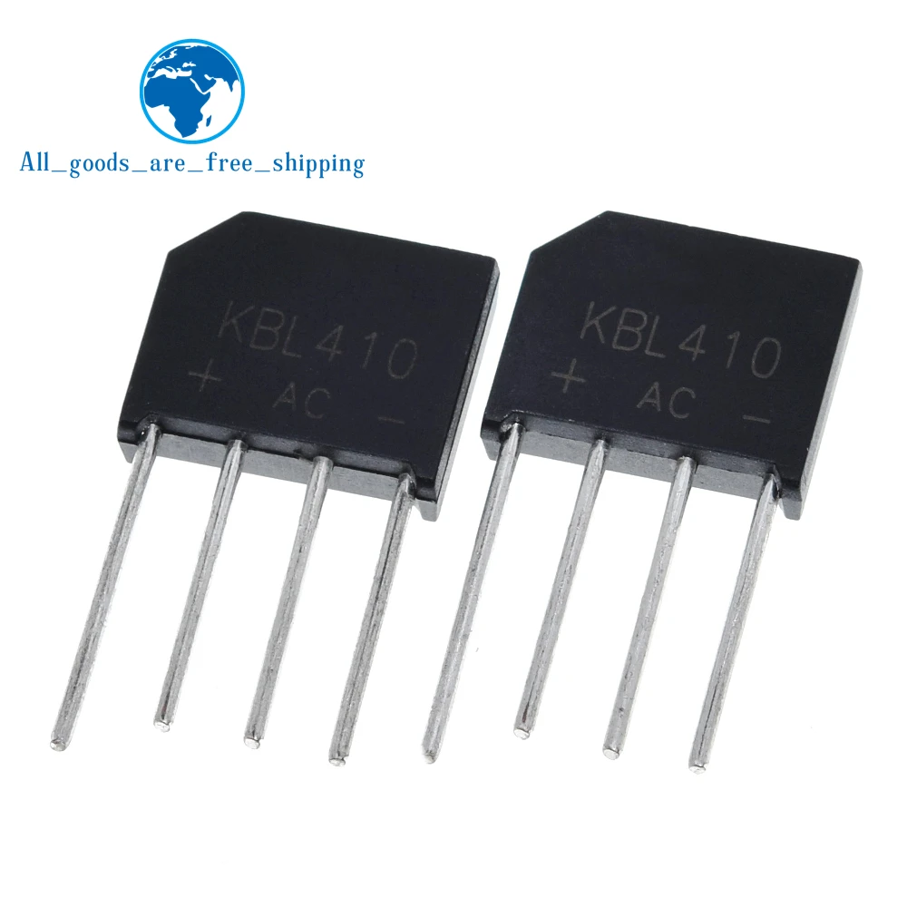 TZT 5PCS/Lot KBL410 KBL-410 4A 1000V Single Phases Diode Rectifier Bridge Wholesale