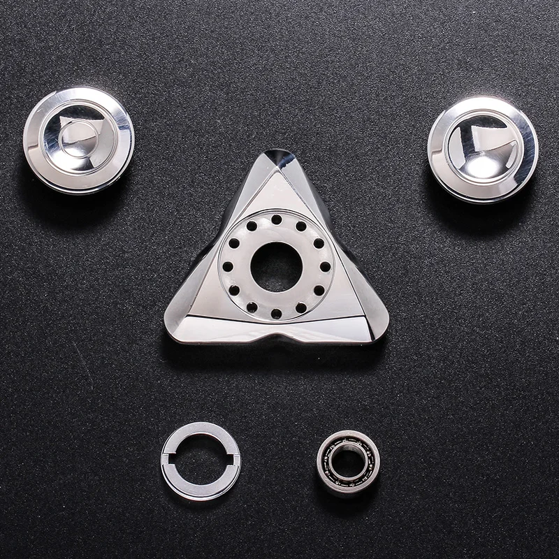 Arctic Craftsman Stainless Steel Fingertip Gyro British Triangle Spiral EDC TikTok Metal Toy