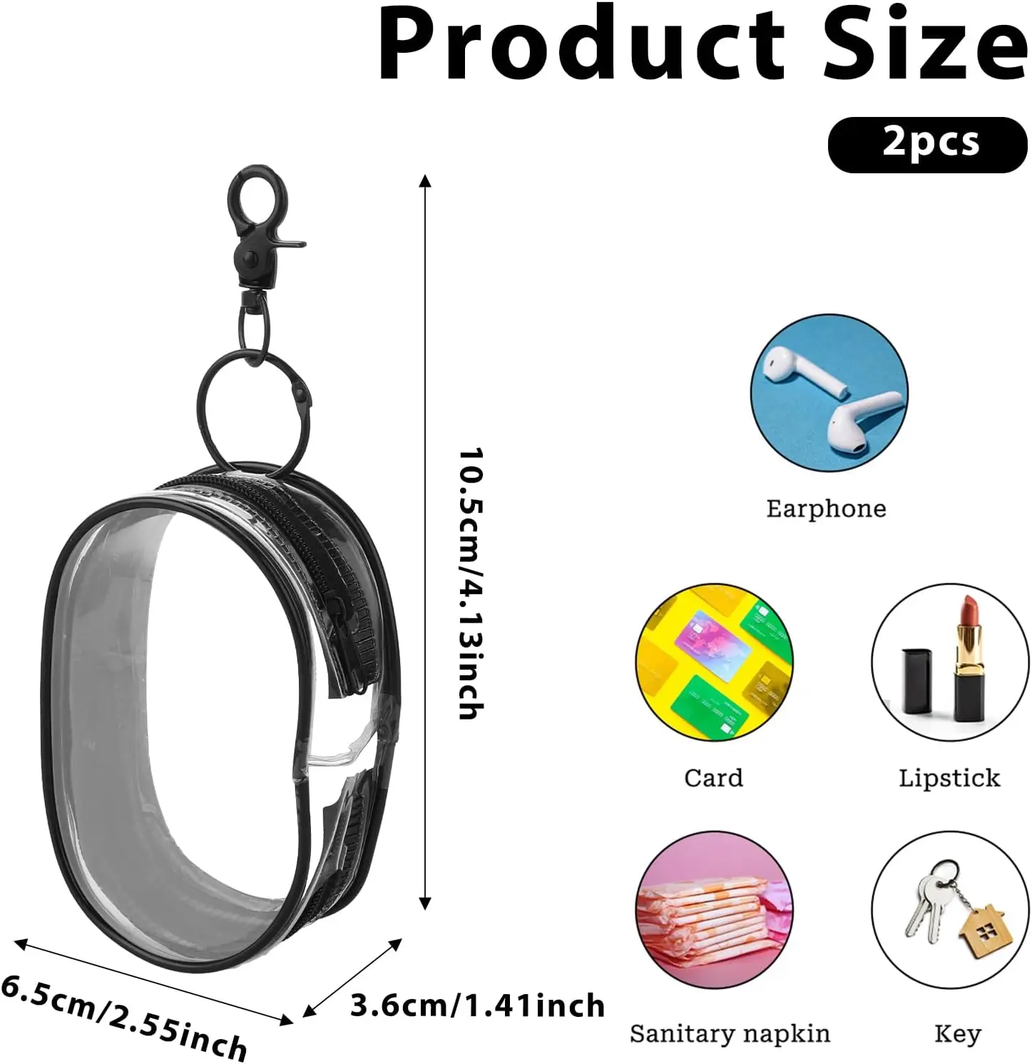 Clear Pouch Small, Makeup Bag Zipper Pouches Cases, Toiletry Bag for Travel, Cosmetic Bags Small Makeup Pouch Zipper Case