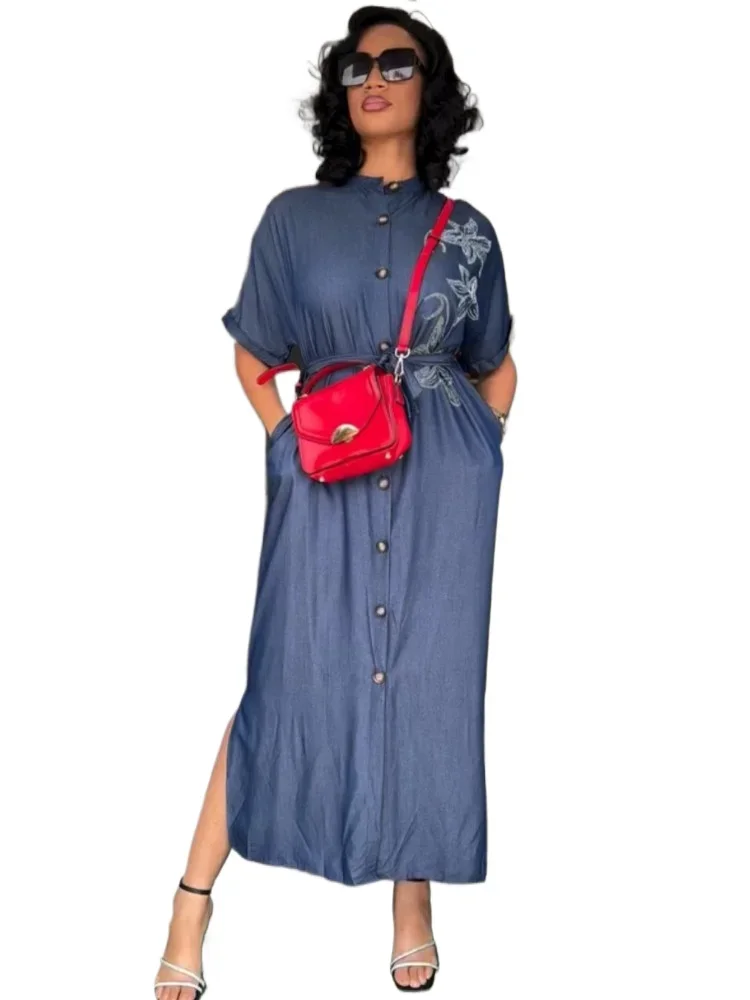 

New African Dresses For Women Vetement Femme Dashiki Print Africa Shirt Dress African Clothes Dashiki Ankara Dresses Ladies 2025
