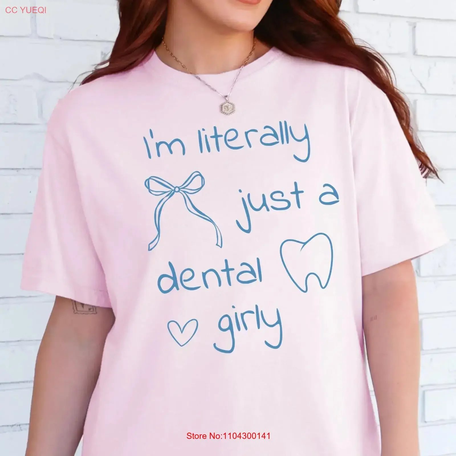 Dental Girly T Shirt Coquette Hygienist Hygiene Student For Assistant vintage Washed Stretched designer clothes fashion Casual