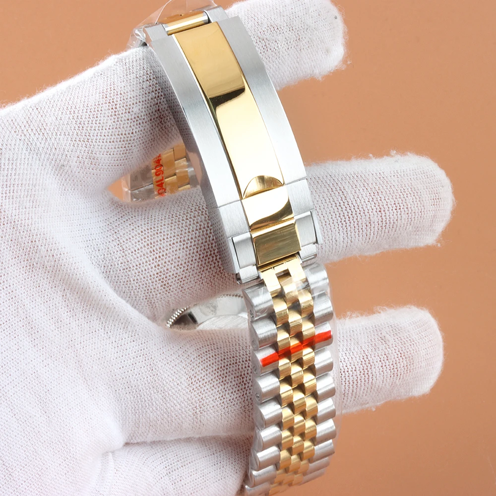 Rose Gold Silver 40mm Case Stainless Steel 10ATM Waterproof Jubilee/Polish Oyster Bracelet Fit NH34 NH35 NH36 NH38 Movement