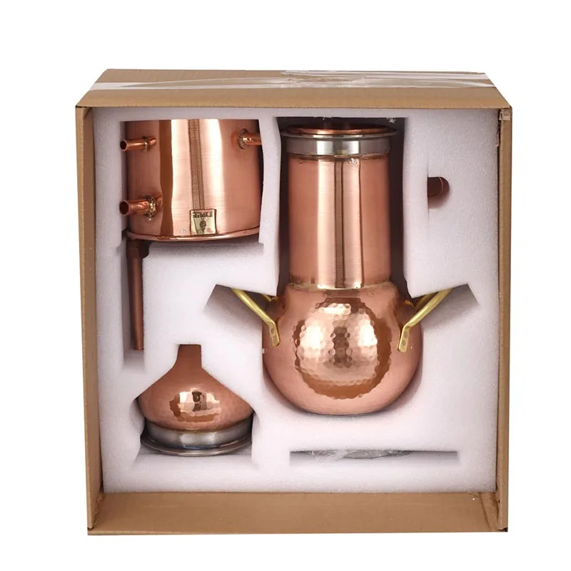 2L/3L Pure Dew Distillation Machine Essential Oil Refiner Ancient Pure Copper Distiller Home Brewing Purification Equipment