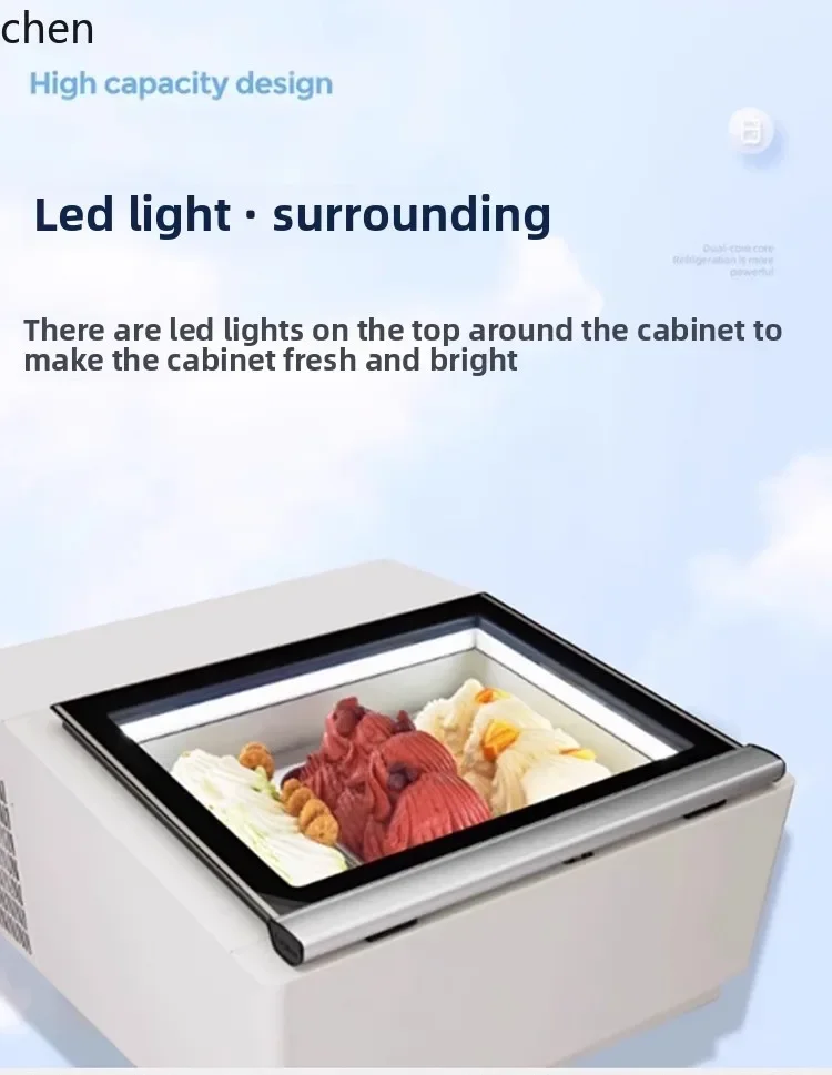 LXC small ice cream frozen display cabinet digging ball small steel cannon hard ice cream desktop stall