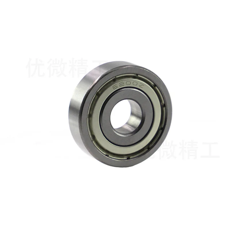 Inner Hole 10 Outer Diameter 30 Thickness 9mm Zero Bearing Steel Bearing 6200ZZ Iron Cover Deep Groove Ball Bearing