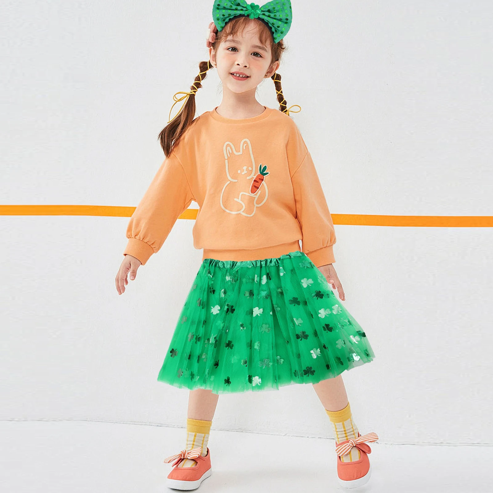 

Short Skirt Hairband Patrick's Day Headdress Funny Festival Props Mesh Headband Party Accessories Creative Kids