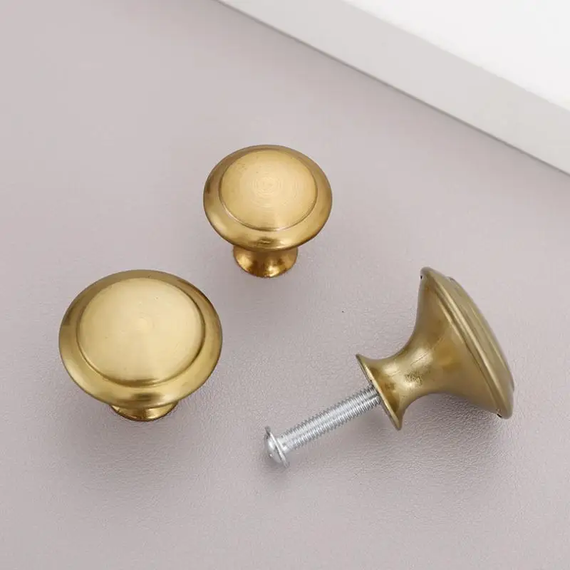 Single Hole Cabinet Knob Easy Clean Stainless Steel Round Drawer Pull Handle for Kitchen Cupboard Bathroom Vanity Furniture Ren
