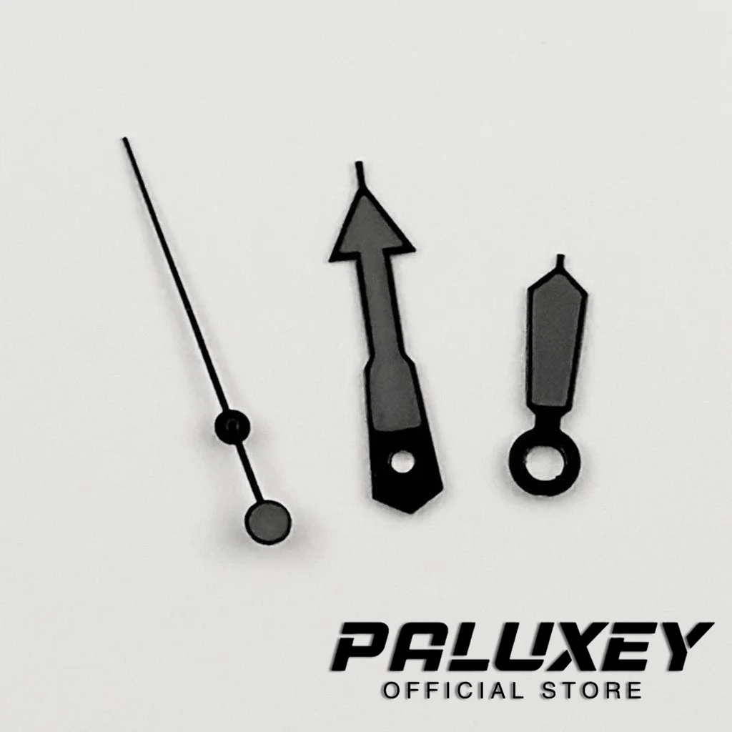 NH35 черные стрелки для часов, зеленый светящийся указатель, запасные аксессуары, подходят для механизма NH35/NH36/7S26/7S36/4R35/4R36