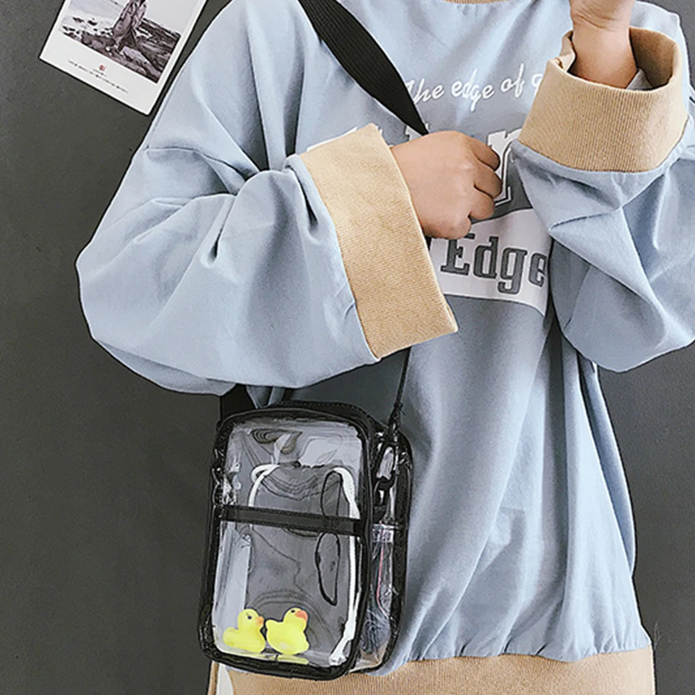 حقيبة شفافة للنساء حقيبة كتف شفافة Ptgirl 2025 حقائب يد نسائية متعددة الاستخدامات حقيبة ساعي الكتف حقيبة الموضة كيس #6