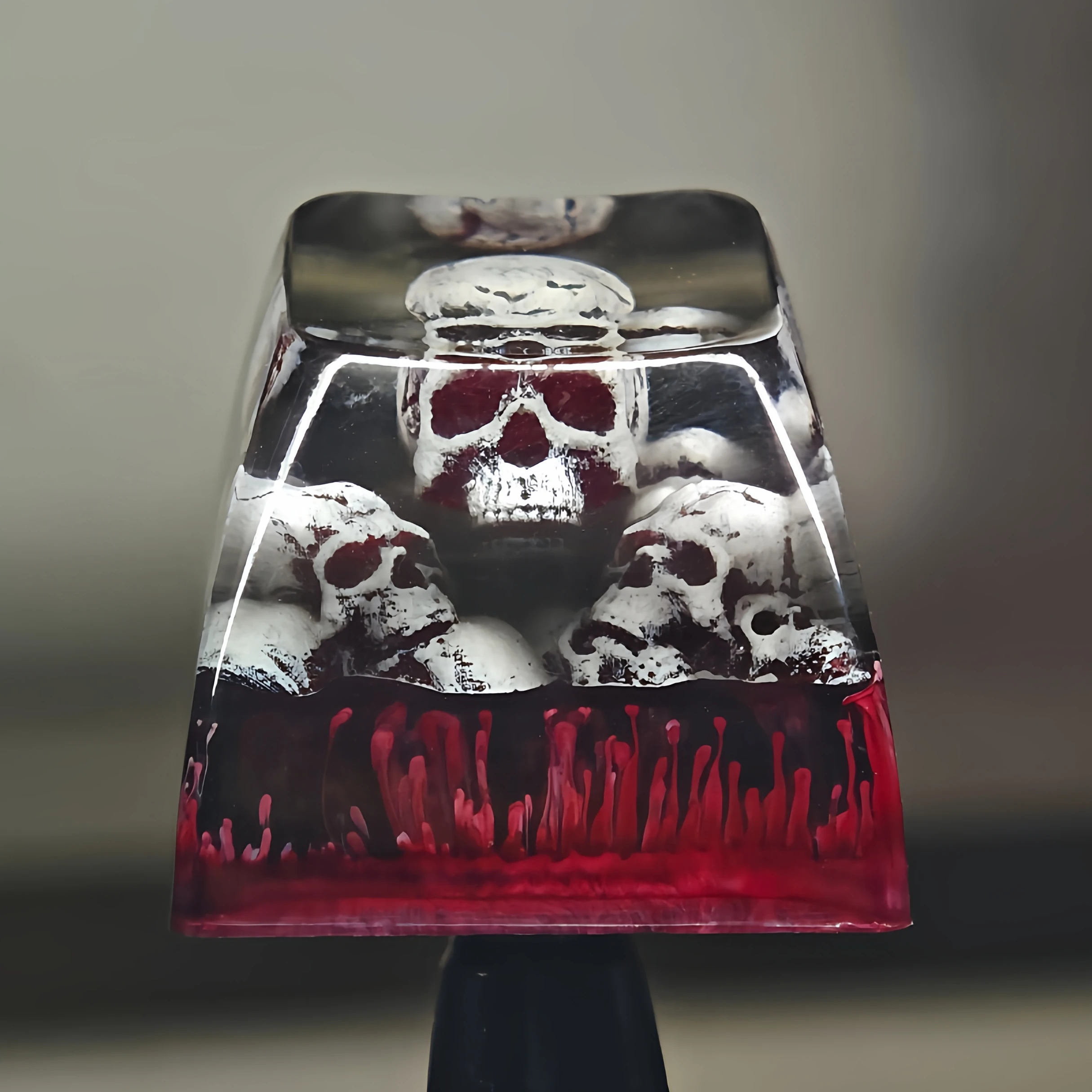 

Новые колпачки для клавиш из смолы SA темной тематики с черепом, персонализированные одиночные колпачки ручной работы для механической клавиатуры MX, игровые колпачки ESC