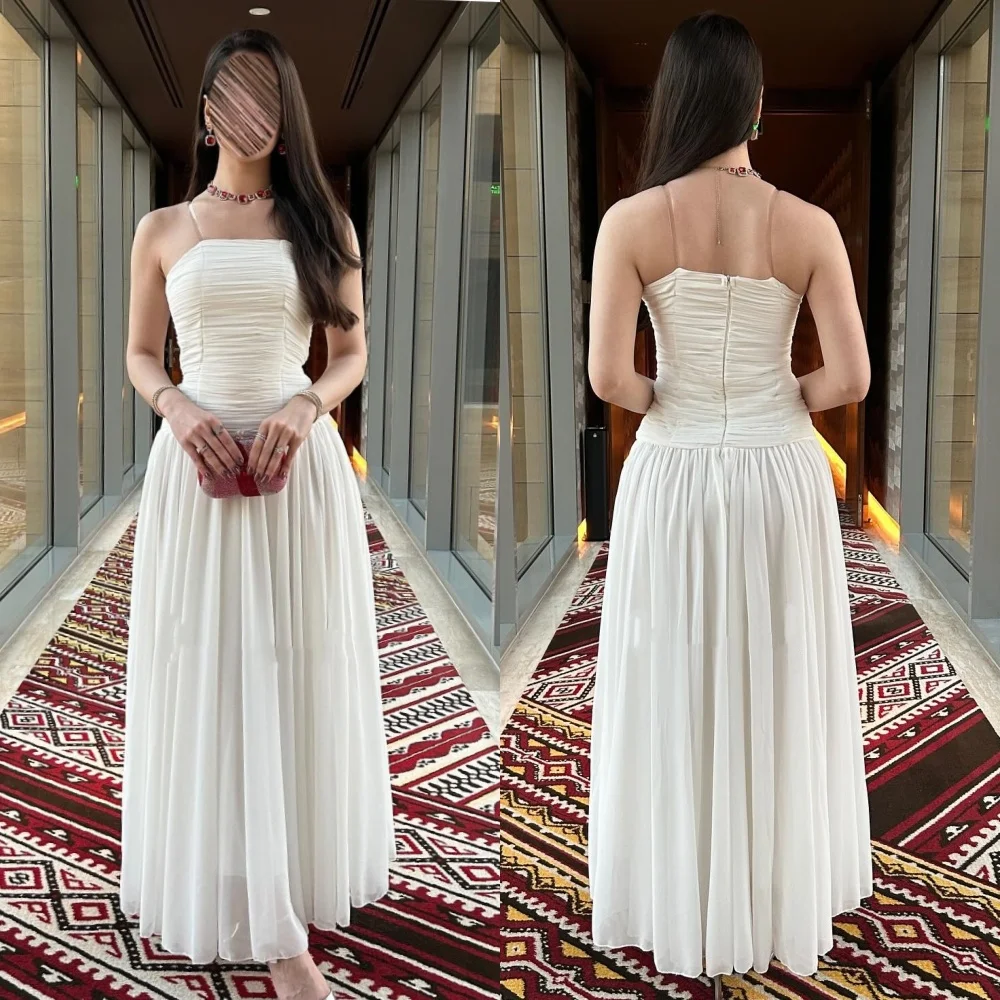 

Шифоновое плиссированное платье миди трапециевидной формы без бретелек по индивидуальному заказу, женское элегантное вечернее свадебное вечернее платье высокого качества