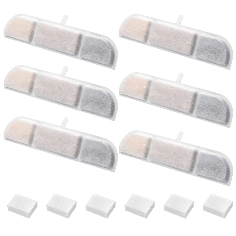 

Fountain Filters Set of 6 for Dog Water Dispenser Replacement Filter Foams Water Filter System Sponges Foams Set