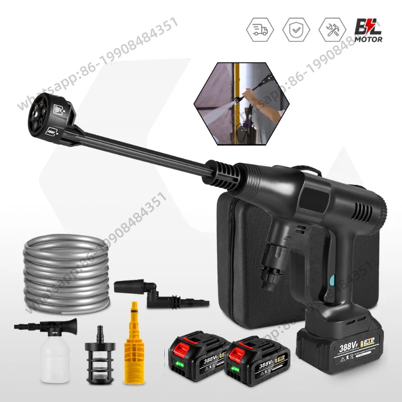 

New High-Pressure Car Wash Water Gun Household Electric Car Washer Wireless High-Power Portable High-Pressure Cleaning Machine