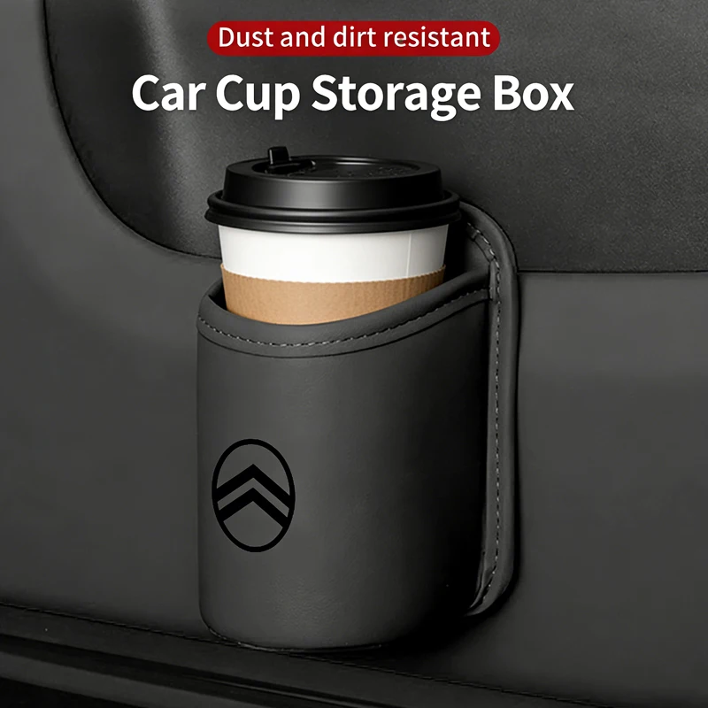 

Car Door Cup Holder Leather Drink Storage Auto Seat Cup Organizer Bin For Citroen C3 C4 C5 C1 C2 Berlingo Celysee Xsara Picasso