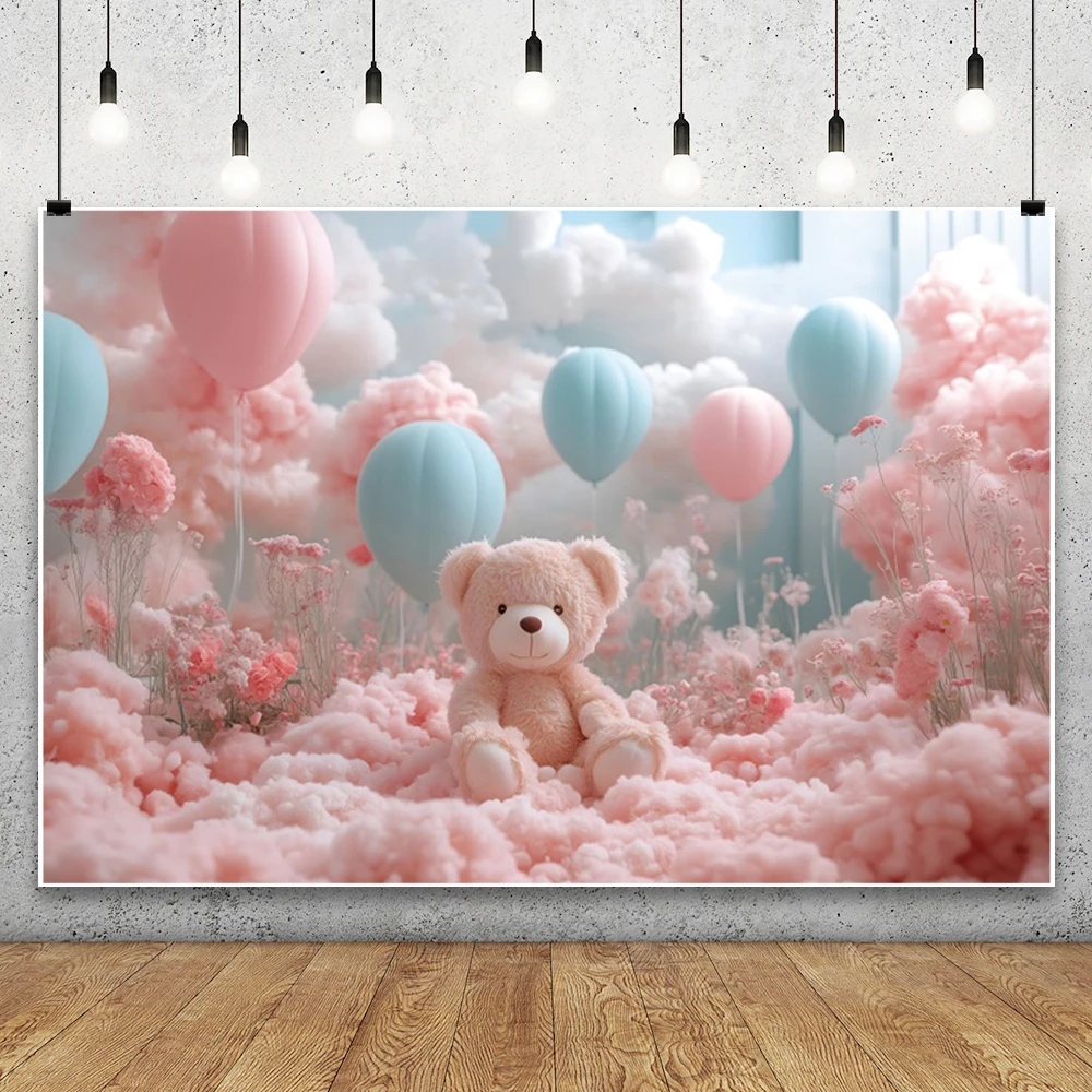 خلفية زينة لعيد الميلاد الأول للفتيات والأولاد، بالونات ملونة لحديثي الولادة، خلفية للتصوير الفوتوغرافي لاستوديو الصور