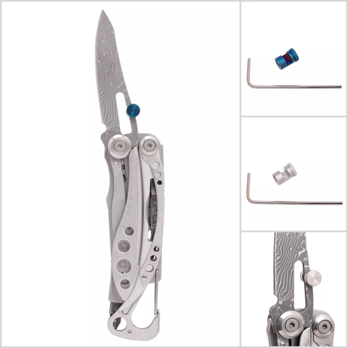 1 set Aluminum Alloy Cylindrical Thumb Grip Easy open For Leatherman Charge TTI Skeletool DIY Accessories