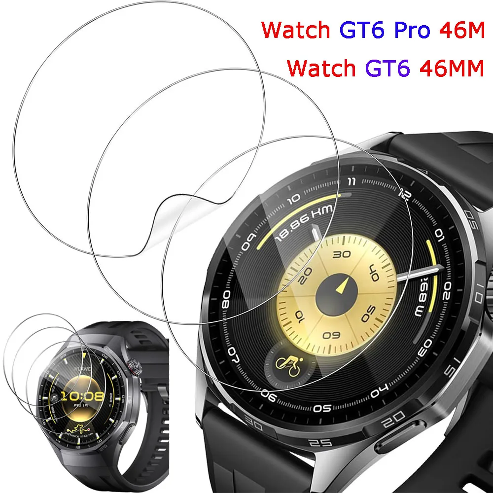 BEHUA Film Pelindung HD Lembut untuk Jam Tangan Huawei GT6 GT6 Pro Jam Tangan Pintar Penutup Pelindung Layar Film Hidrogel Bukan Aksesori Kaca