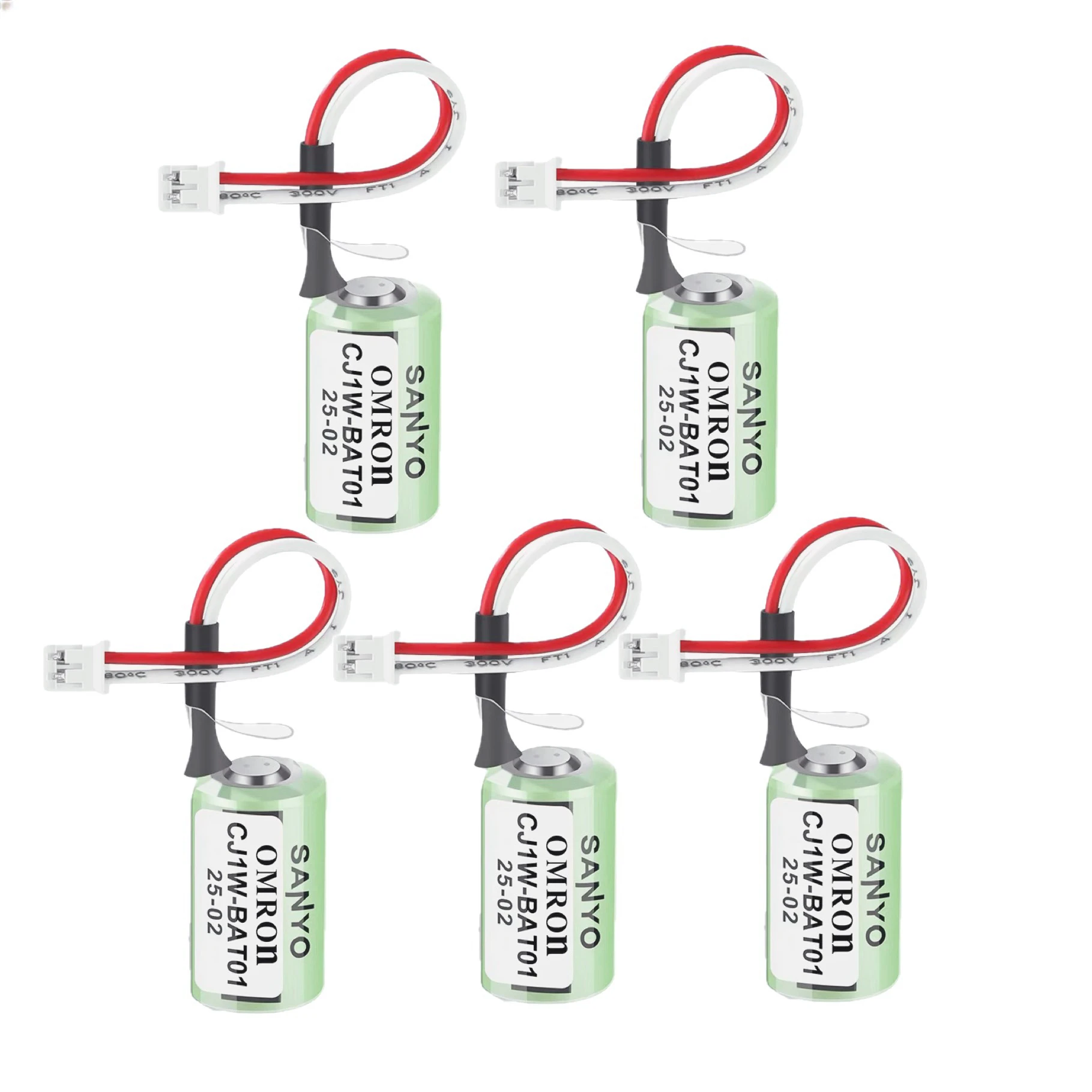 

(5 Pack) CJ1W-BAT01 Li-Ion Battery 3V PLC CP1H CP1L CR14250SE-R Non-Rechargeable Disposable Lithium Battery