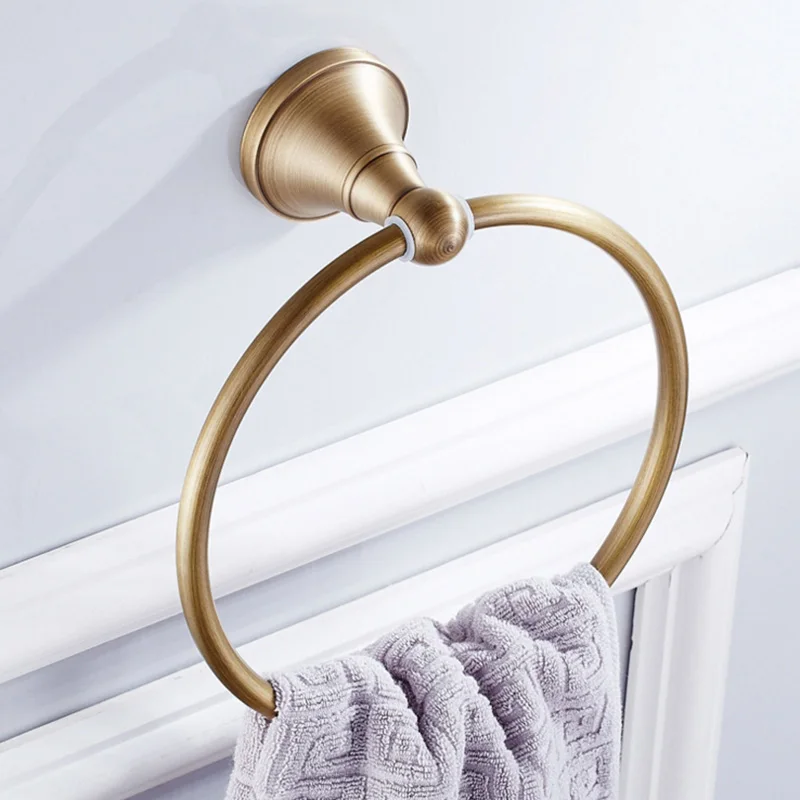 Antique Brass Bathroom Accessories Hardware Set Towel Bar Rail Rack Toilet Paper Holder Toilet Brush Shower Soap Dish Holder