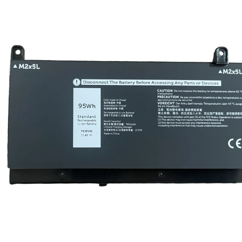 PKWVM for Dell Precision 15 7550 7560 17 7750 7760 Laptop Battery 0 Cycle High Capacity Battery Replacement Bateria Grade A Cell