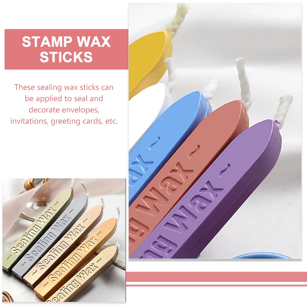 

8 Pcs Sealing Wax Sticks Bright Colors Practical Use Envelope Wedding Craft Letters Documents DIY Needs Hardware
