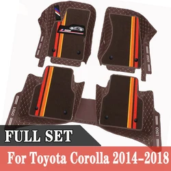 For Toyota Corolla XI 11th E170 2018-2014 Non hybrid Car Floor Mats Accessories Protector Covers Leather Carpets Decoration