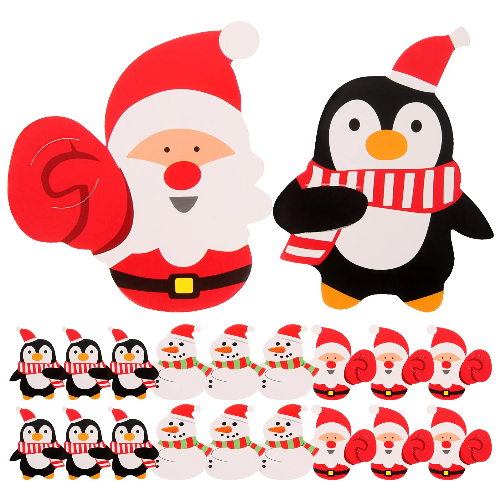 

150Pcs Christmas Lollipop Paper Candy Card Decoration Penguin Santa Claus Birthday Party Gift For Kids Christmas Decoration New