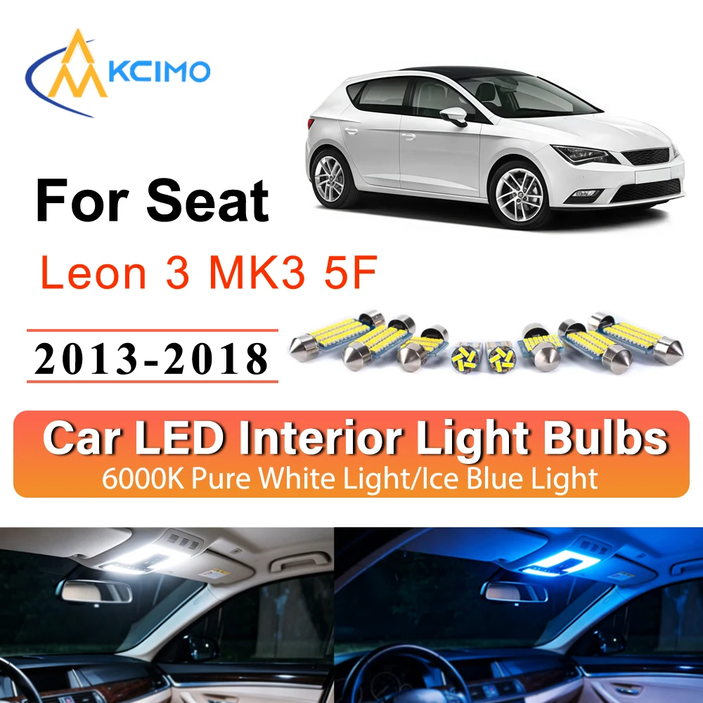Interior LED Lighting Kit No Wiring For Seat Leon 3 MK3 5F 2013-2018 Car Lamp Footwell Dash Light Auto Accessories