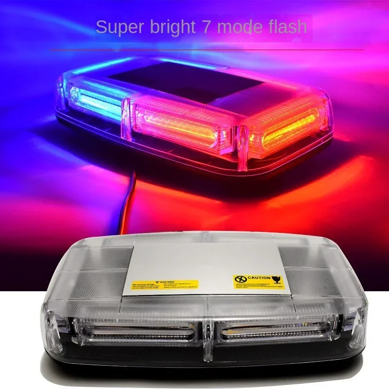 Cob Super Bright Ceiling Warning Light Led Red and Blue Flash Alarm Light Engineering Car Patrol Opening Flash 12v24v