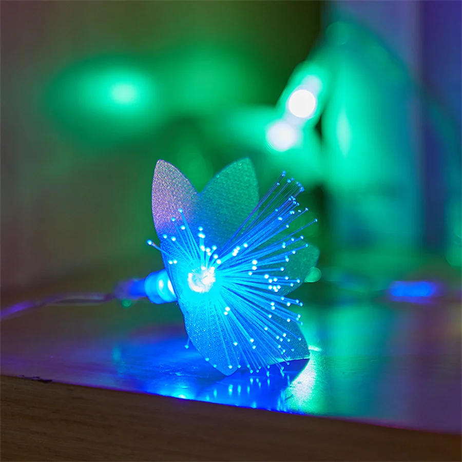 40/100 LED Fiber Optic Fairy Lights Waterproof  LED Starburst Firework Light Flower Christmas String Light for Party Tree Decor