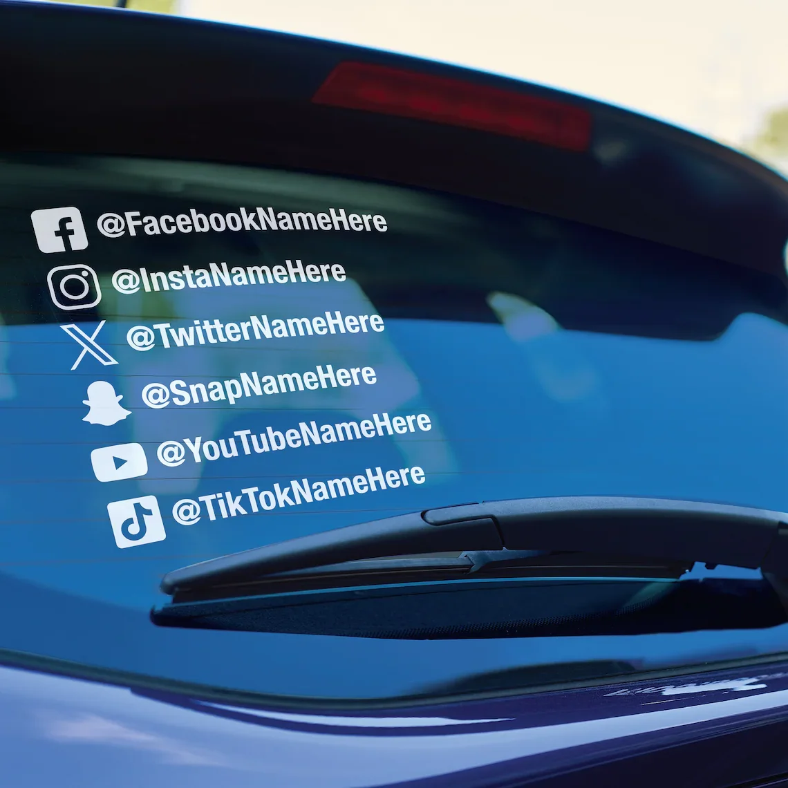 Customized Personalized Die Cut Instagram User Name Waterproof Reflective Car and Motorcycle Decals Bumper Ins Sticker