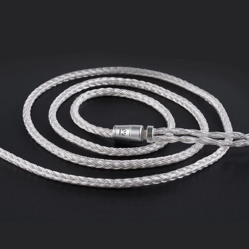 KBEAR 16-adriges, verbessertes, versilbertes, symmetrisches Kabel, 2,5/3,5/4,4 mm, kabelgebundener Kopfhörer, MMCX/QDC/2PIN-Anschluss für KZ KBEAR BL03 KS1 – Detail 3