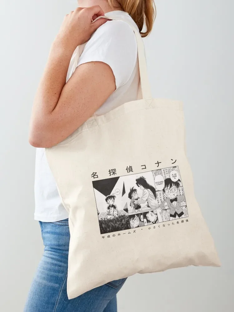 Detective Conan Manga Design Tote Bag cloth bag woman tote bag custom Canvas shoulder