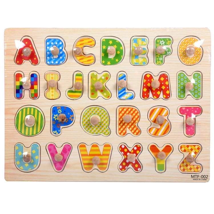 

Wooden wooden nails, hand-grasping board puzzles, thing cognition, early childhood education children's educational puzzles, woo