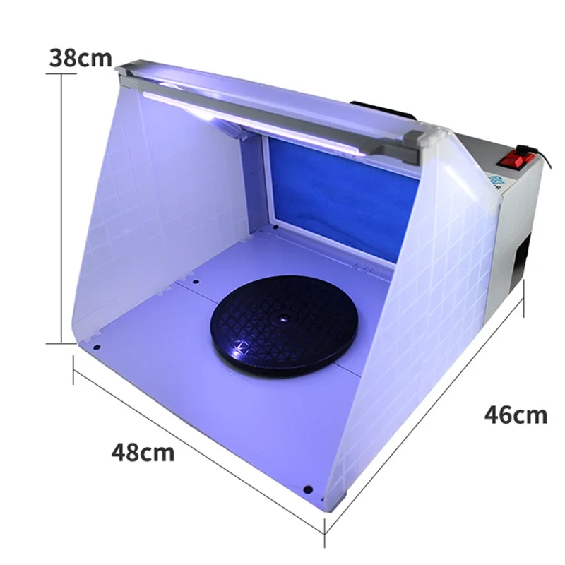 Gundam Model Spray Paint Workbench Powerful Exhaust Box Hand-made Gundam Spray LED Light Exhaust Fan Stepless Adjustment