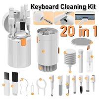 20 IN 1 Cleaning Kit Keyboard Cleaner Brush Bluetooth Earphones Cleaning Pen for Airpods iPhone Cleaning Tools Keycap Puller Kit
