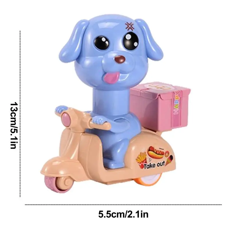 Jouet de presse et de glissière pour enfants, jouet de voiture de chien, jouet de voiture de friction, jouet d'inertie, jouet de véhicule mignon, cadeau d'anniversaire pour garçons