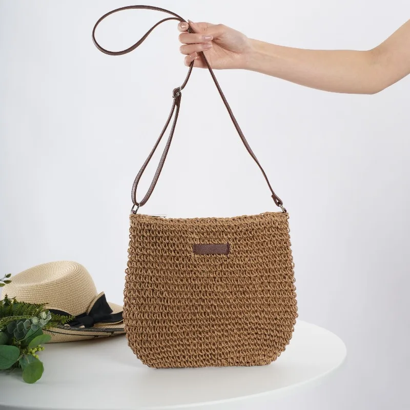 Woven Summer Straw Bag Beach Holiday Crossbody Bag Shopping Large Capacity Shoulder Handbag Messenger Ladies Women 2026 New
