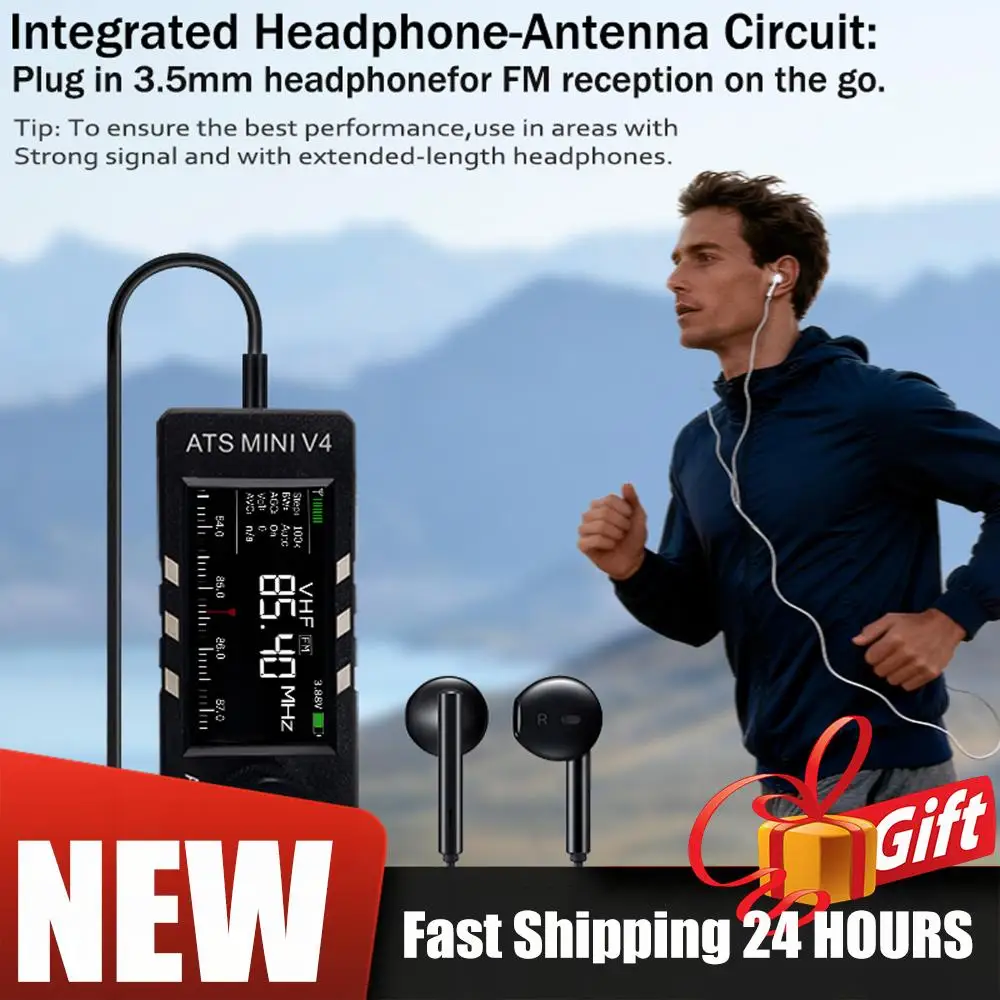 شاشة 1.9 بوصة IPS SI4732 DSP راديو AM FM استقبال AMNVOLT V4 ATS MINI SI4732 جميع الموجات DSP راديو FM AM SSB LSB USB استقبال #4