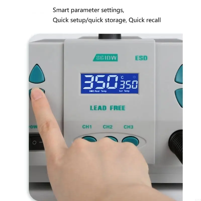 Professional 861DW Digital Display Double Mode Hot Air Guns With Metal Housing For Electronics Repair And Plastic Welding M4YD