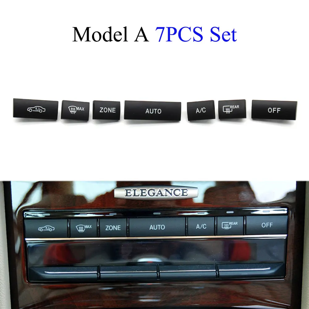 7PCS/8PCS Center Air Conditioning Heater Button AC Climate Control Switch Set For Mercedes Benz E Class W212 W207 E300 E350 E400